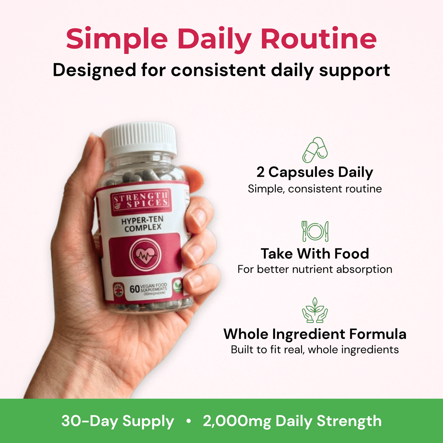 Hyper - Ten Support (Blood Pressure Aid) - Strength & Spices Ltd. Supplement