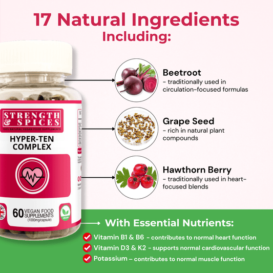 Hyper - Ten Support (Blood Pressure Aid) - Strength & Spices Ltd. Supplement