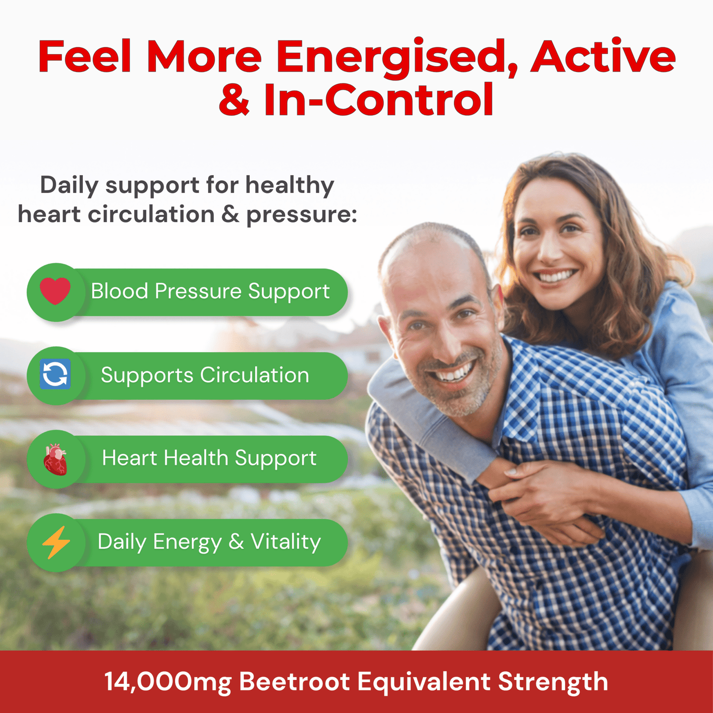 14,000mg Beetroot Blood Pressure Support - 7 Botanicals - Strength & Spices Ltd.