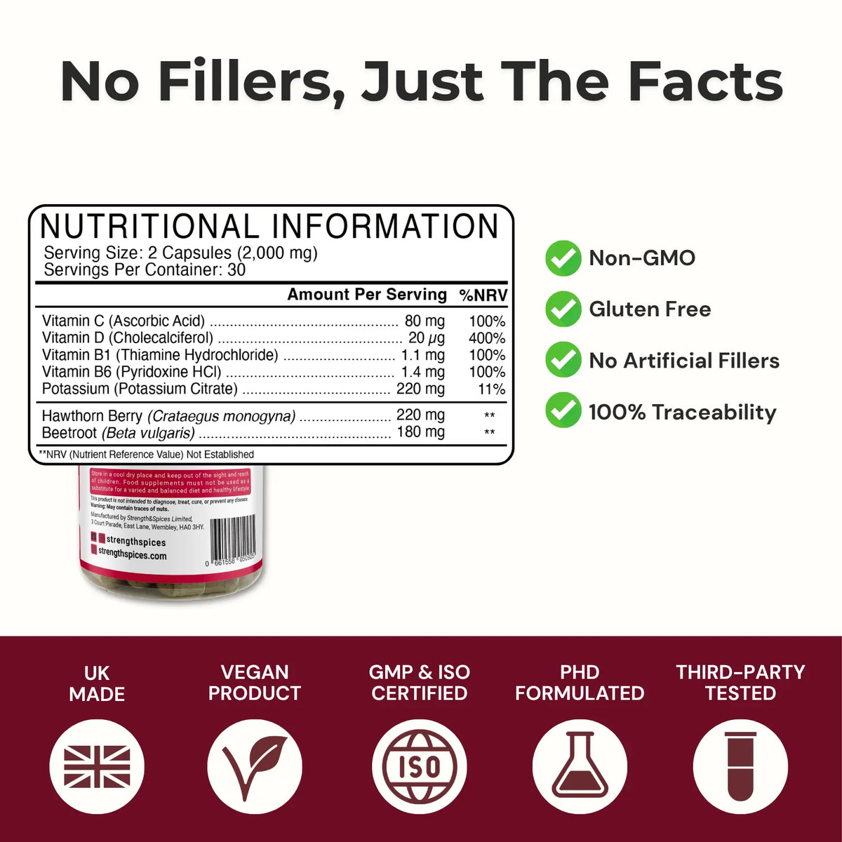 Blood Pressure Support (Hyper-Ten Complex) - Strength & Spices Ltd. Supplement