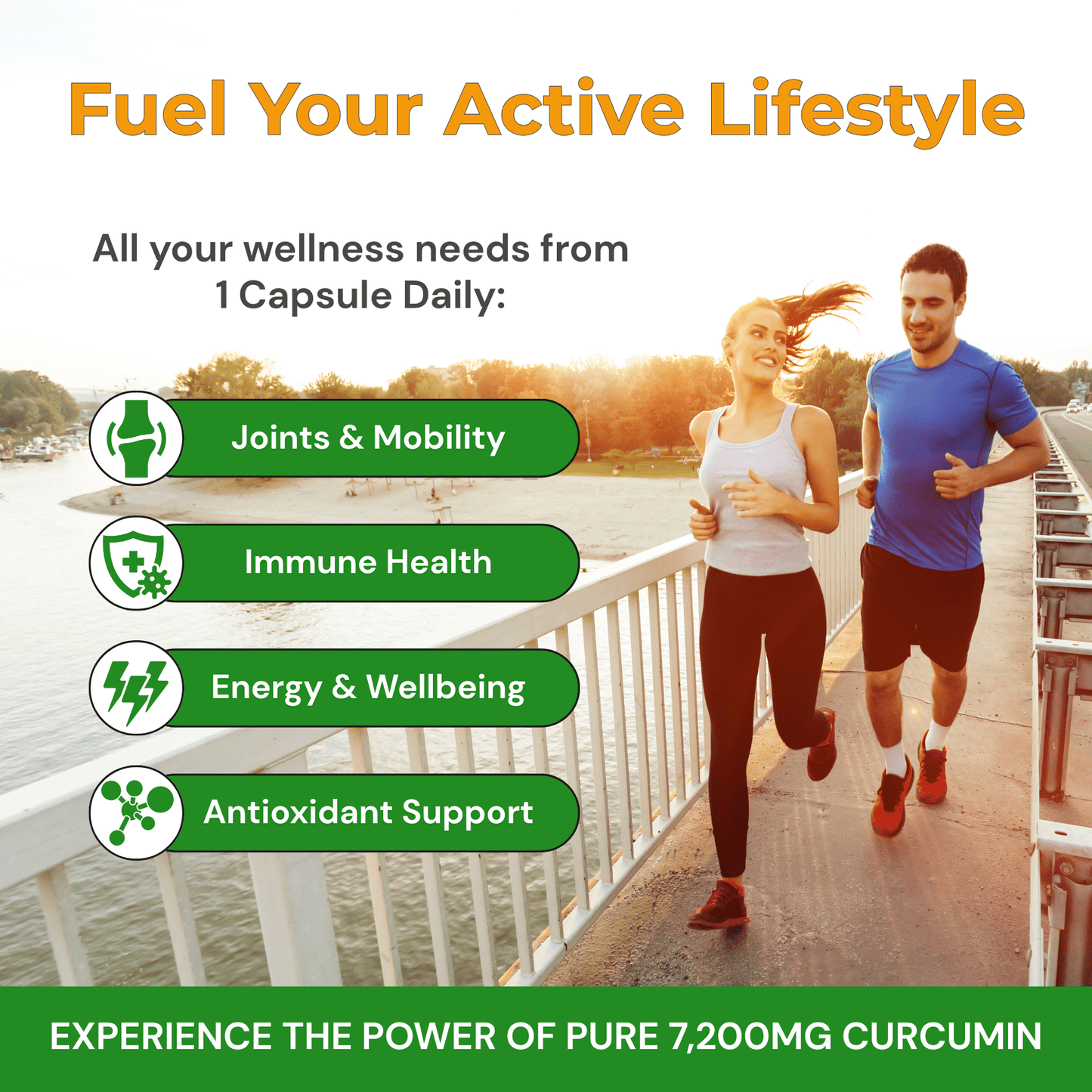 High - Strength 7,200mg Turmeric Curcumin - 3 Month Supply - Strength & Spices Ltd. Supplement