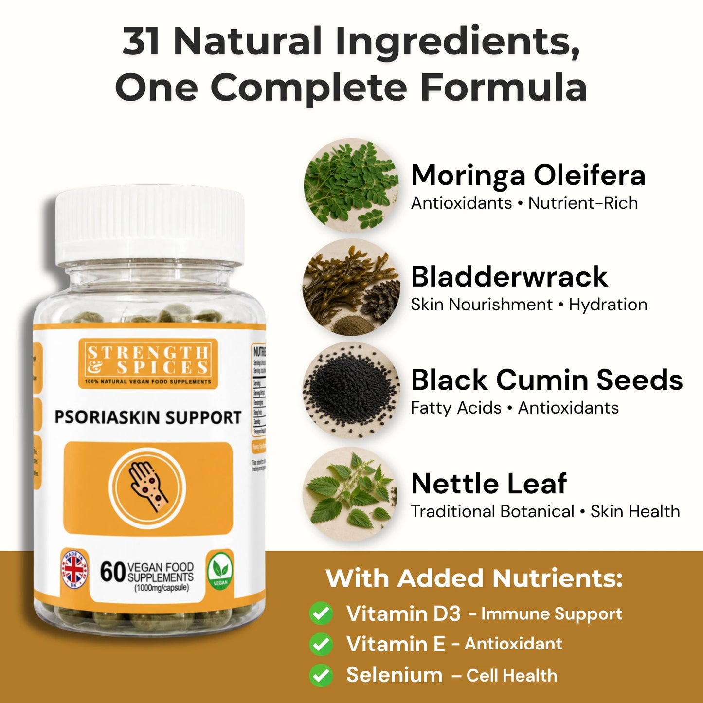 Psoriaskin Support - Strength & Spices Ltd. Supplement