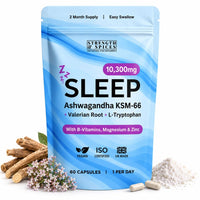 10,300mg Sleep with Ashwagandha KSM-66®, Valerian & L-Tryptophan - Strength & Spices Ltd. Supplement