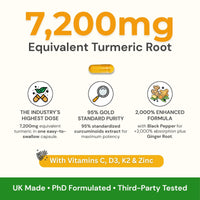 High-Strength 7,200mg Turmeric Curcumin - 3 Month Supply - Strength & Spices Ltd. Supplement